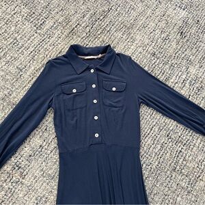 Soft surroundings, navy blue collar dress, size extra small